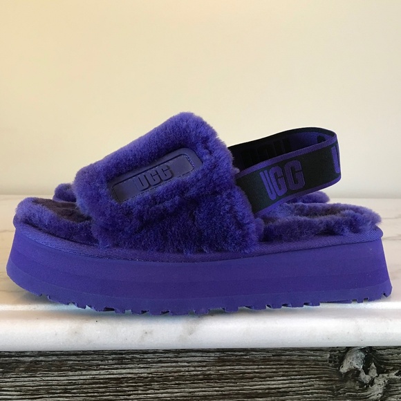 UGG PURPLE PLATFORM DISCO SLIDES - Picture 5 of 11
